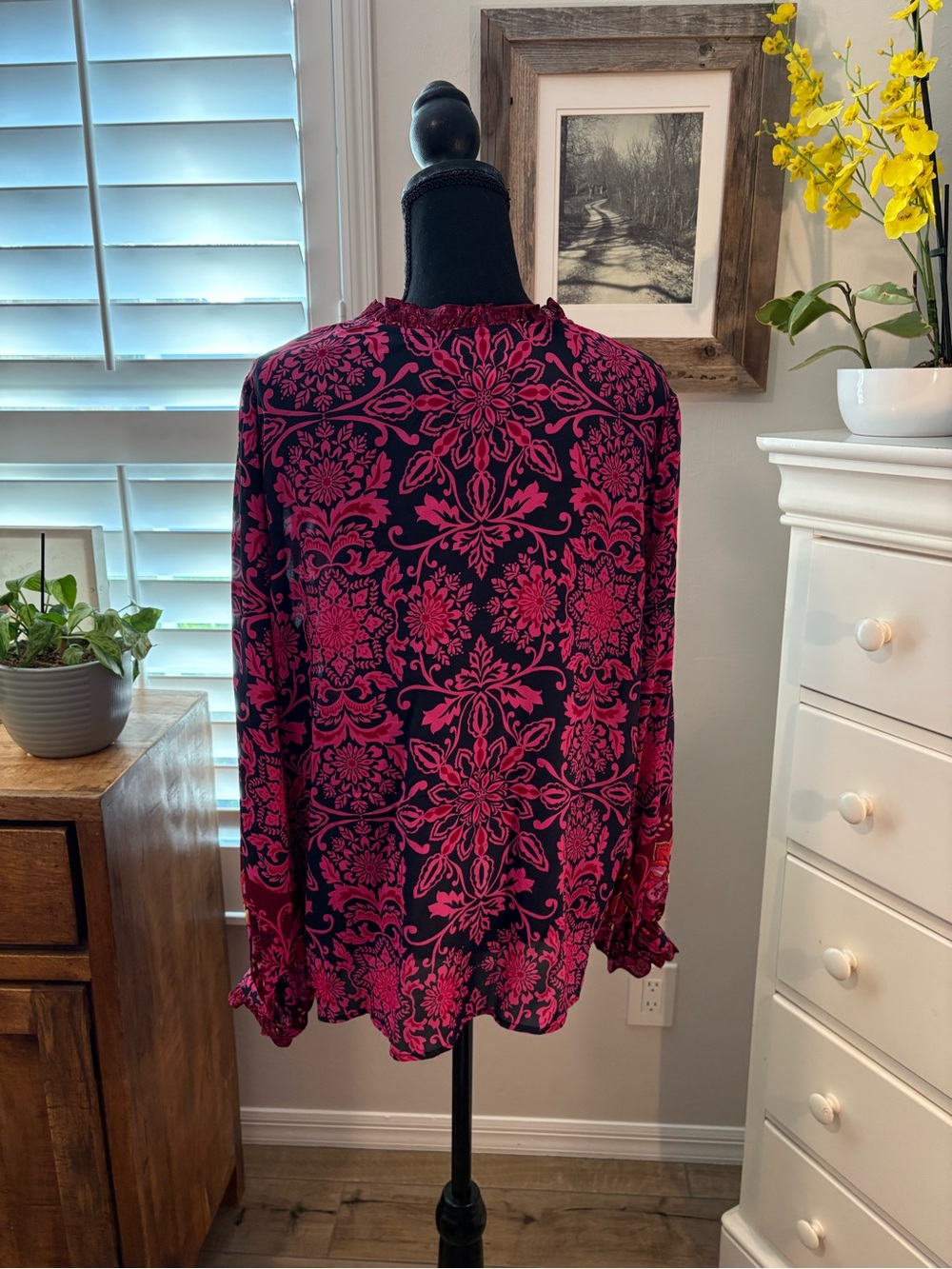 JOHNNY WAS (JADE) STEFFIE BLOUSE, XL - Picture 3 of 12